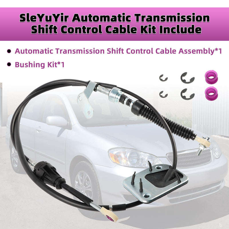 Automatic Transmission Shift Control Cable 33820-02370 33820-01050 Compatible with Toyota Corolla/Matrix 1.8L 2003 2004 2005 2006 2007 2008 Auto Trans Shifter Control Lever Cable