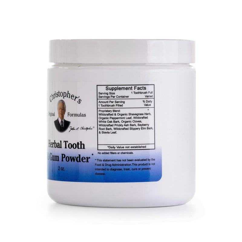 Christopher's Original Formulas Herbal Tooth & Gum Powder | Natural Oral Care Powder | Plant-Based Alternative to Toothpaste | Pack of 2 2 Ounce (Pack of 2)