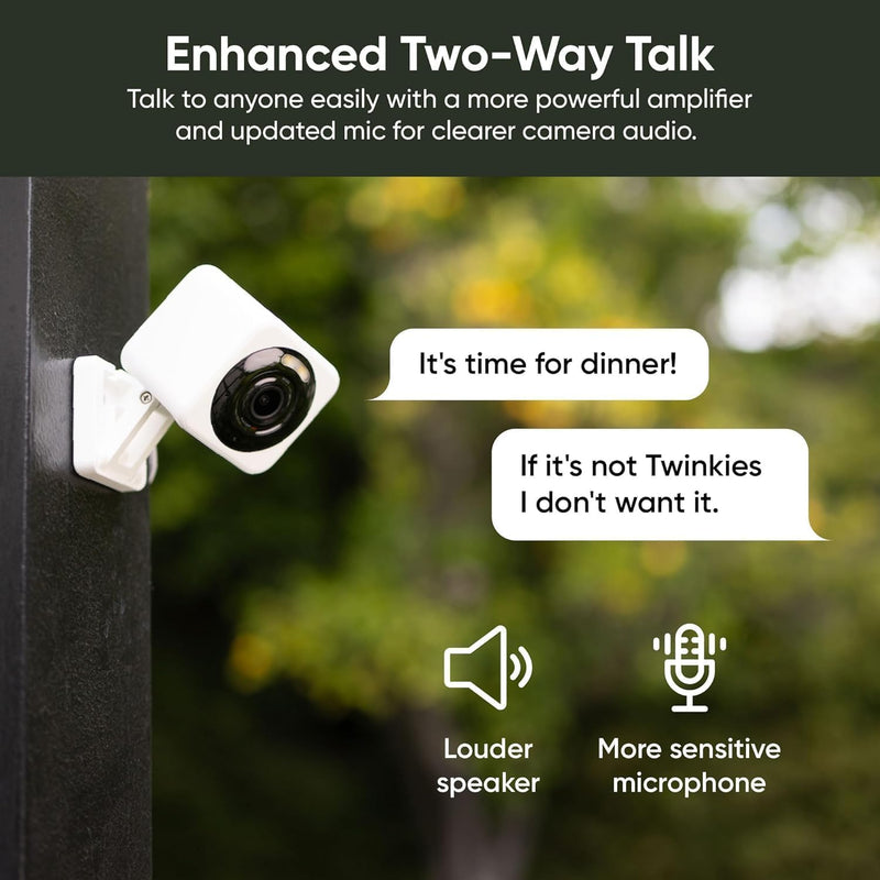 WyzeCam v4 with 20ft Extension Cable, 2.5K QHD IP65 Indoor/Outdoor Home Security Camera w Night Vision, Spotlight & Siren, 2-Way Audio, Baby/Pet Monitor, Works with Alexa & Google Assistant, White