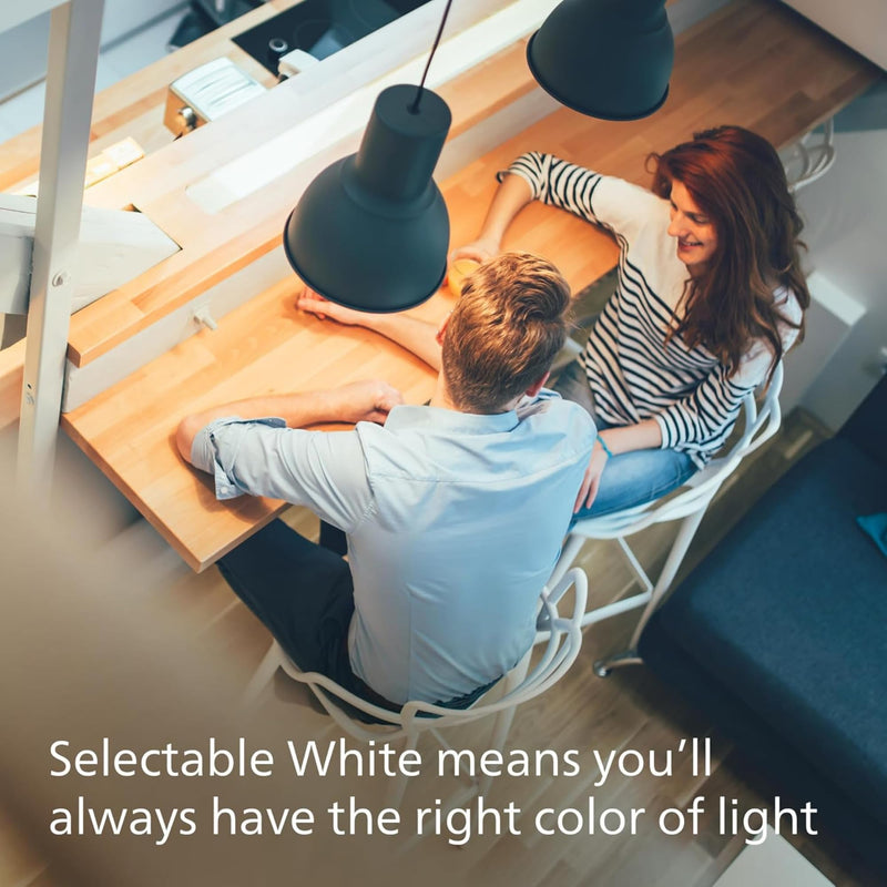 PHILIPS LED 65W BR30 6-Pack Selectable White Multi-CCT 650 Lumen (7.2 = 65W) Dimmable Frosted Flicker-Free Light Bulbs