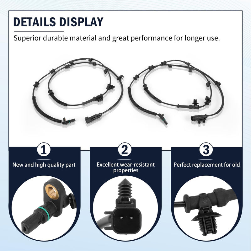  [AUSTRALIA] - 1 Pair ABS Wheel Speed Sensor Fit for Wrangler 2018-2023 Gladiator 2020-2023 Front Driver and Passenger Sensor 2Pcs Set Side Replaces 68394210AC 68394210AD 68394210AF