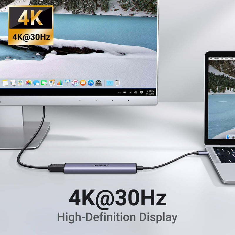 UGREEN USB C Hub 10Gbps 4 Ports USB 3.2 Adapter Bundle with Revodok 105 USB C Hub