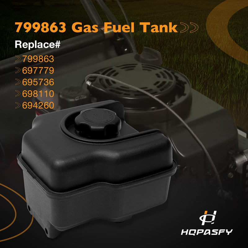 Fuel Tank with Cap Compatible with 799863 B&S Most 121000, 122000 Model Engines Replaces# 799863 694260 698110 695736 697779