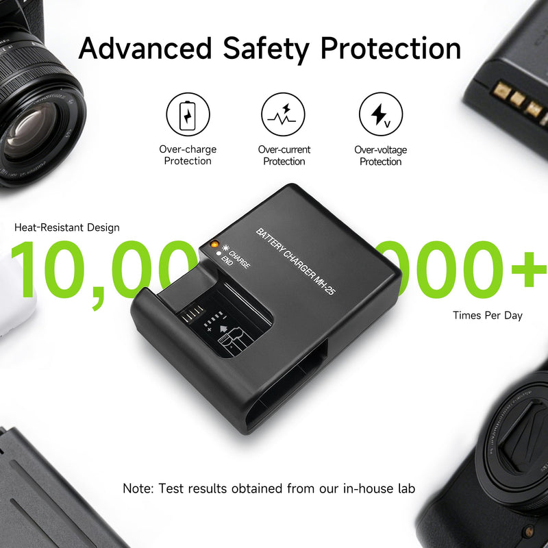 MH-25 MH-25A Charger Replacement for Nikon Z5 Z6 Z7 Z8 Zf Z6II Z7II Z6III | Smart Camera Battery Charger Compatible with Nikon EN-EL15 EN-EL15a EN-EL15b EN-EL15c, D850, D750, D810, D7500, D500, D610