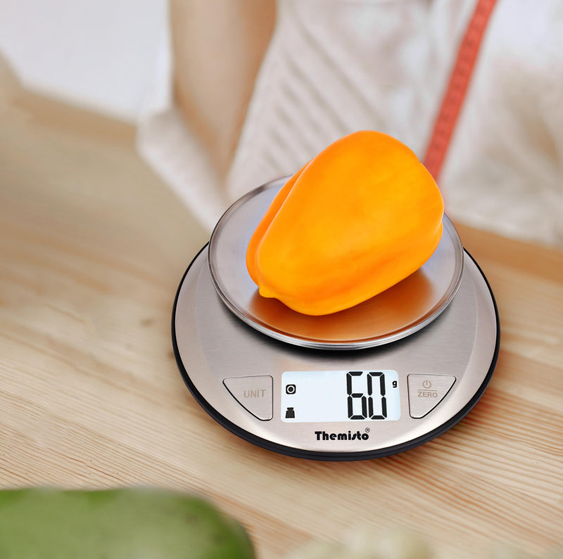 Themisto TH-WS20 Digital Kitchen Weighing Scale Stainless Steel (5Kg)