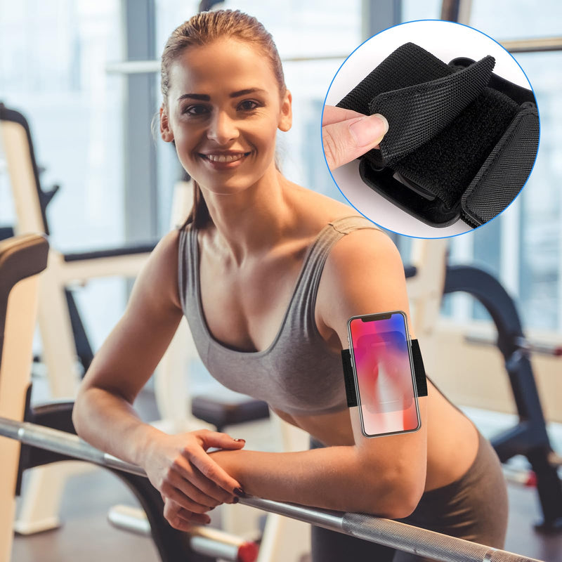 Magnetic Wristband Phone Holder, Black 360 Rotatable Magnetic Running Phone Holder Anti-Drop Wrist Phones Carrier Compatible with Iphone12-16 Series and More