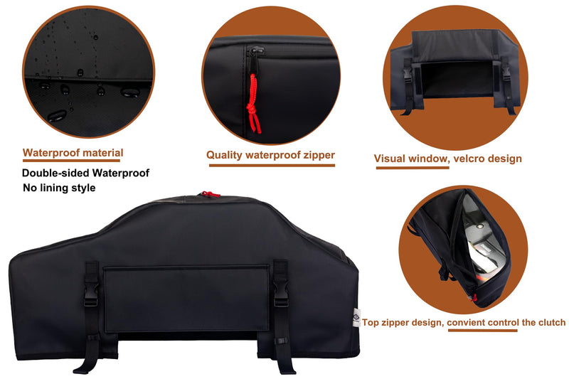 Winch Cover, High Quality UV-resistant Waterproof Winch Protective Cover, Indoor/Outdoor Winch Accessories, Weather Resistant Dust Cover for Electric Winches 8000-12000 lbs up to 13500 lbs (black) Portable Winch Cover