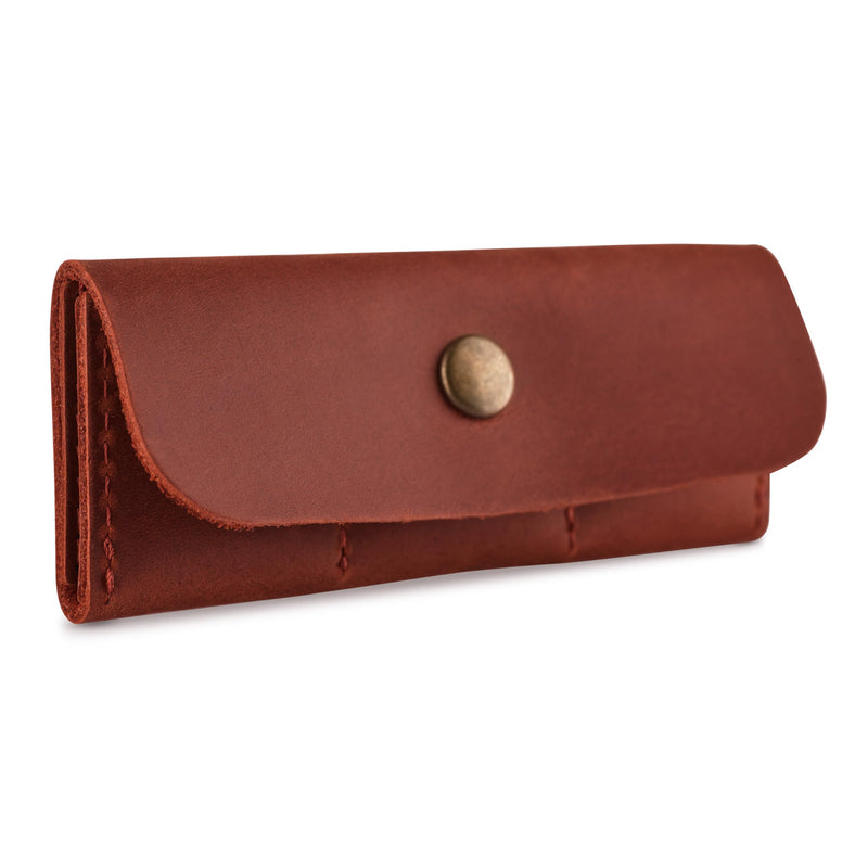 Leather SD Card Holder, SD Card Case, Micro SD Card Holder Organizer, SD Card Storage Case, Memory Card Case Cover, Travel Memory Card Case (Cognac) Cognac