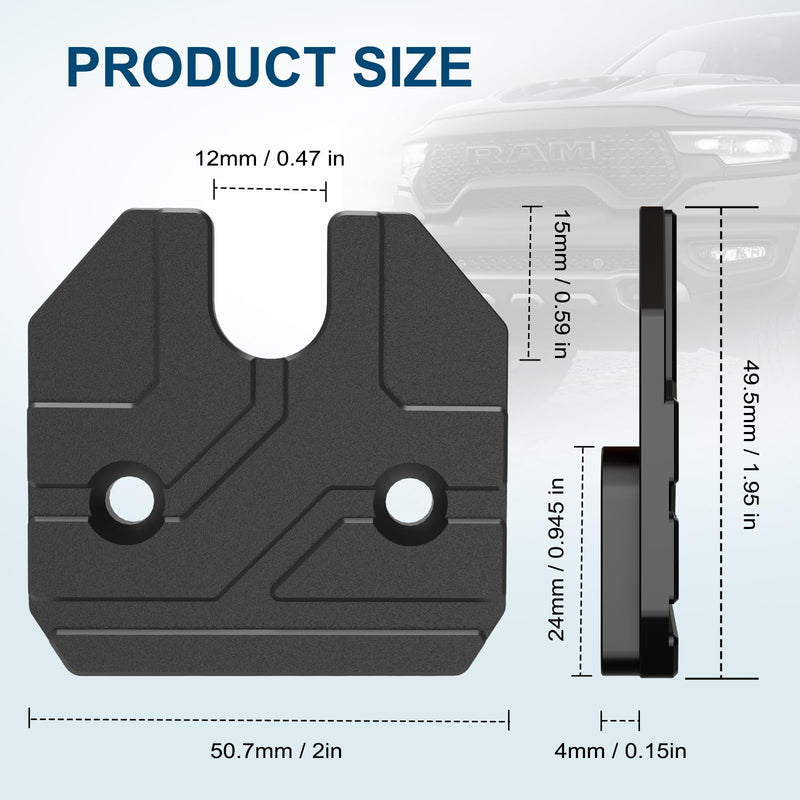 Sun Visor Repair Kit Fits for Dodge RAM 1500 Trucks 2019-2023, 1 Pack Aluminum Black Sun Visor Clip, Car Sun Visor Fixer, Truck Visor Clip Fix Kit, Visor Clips for Cars, Dodge Ram 1500 Accessories