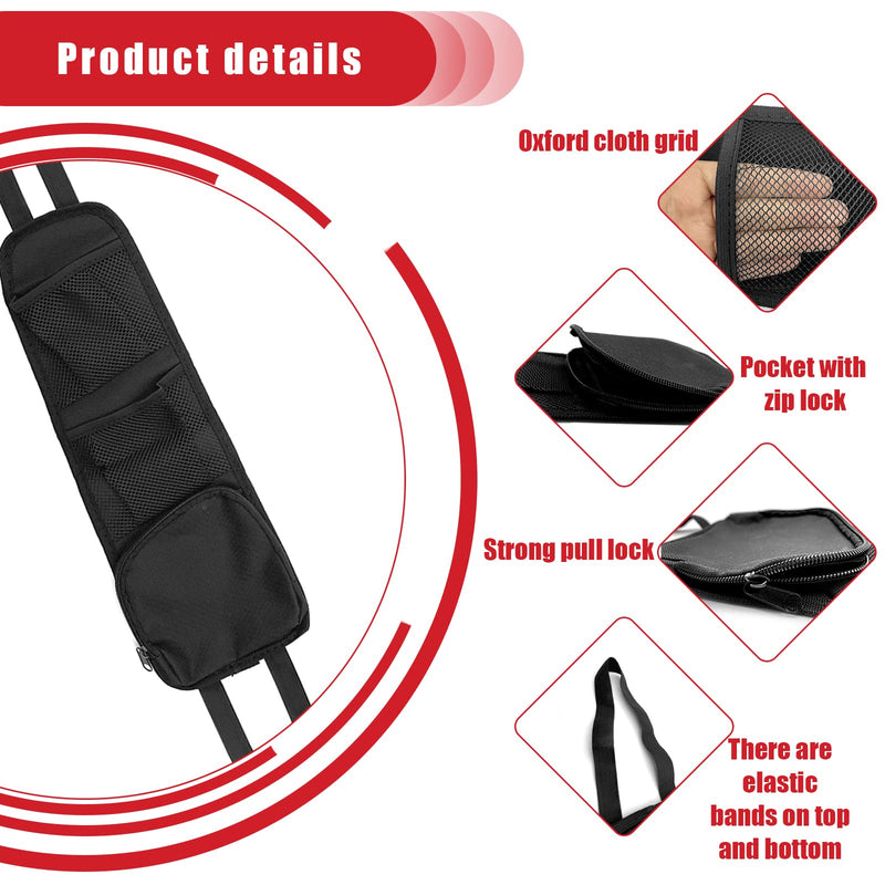 QUICTO Car Seat Storage Hanging Bag, Multi-Pocket Seat Side Organizer, Car Multifunctional Storage Mesh Net Pocket, Can Hold Mobile Phone, Wallet, Glasses, Suitable for Cars, SUVs, Trucks 1