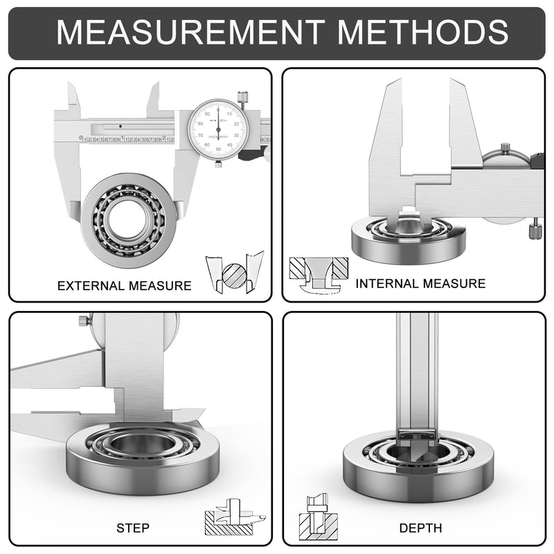 HDLNKAK Dial Caliper 0.001” / Micrometer 0.001” and Stainless Steel Ruler, Precision Caliper with Watch 0-6" Range, 0-1" Alloy Precision Micrometer Mechanical Toolkit Set