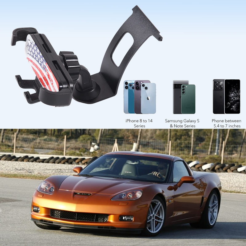 Lcojicep Car Phone Holder Compatible with Corvette C6 2005-201 Central Control AC Air Outlet Mobile Phone Mount Accessories，for All Mobile Phones (Style C) Style C