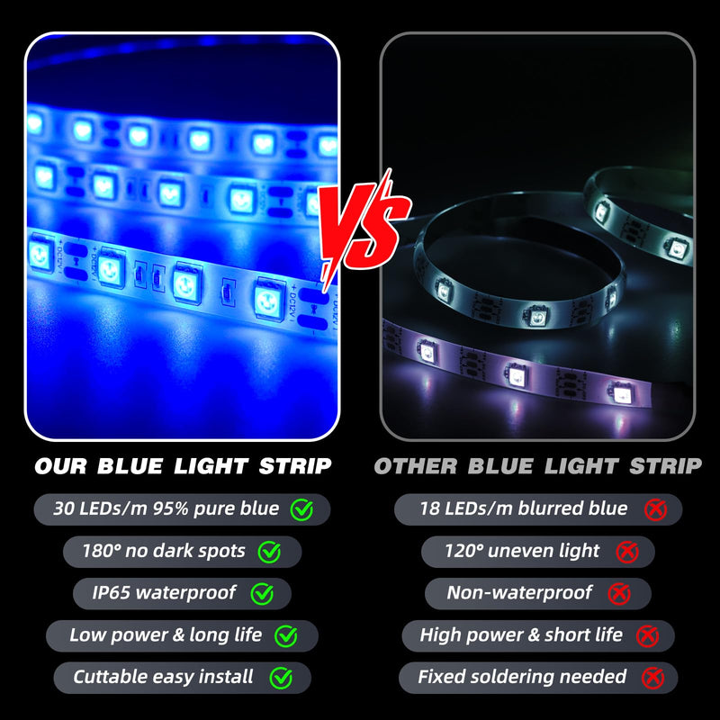 Upgraded Marine LED Light Strip - 12V 32.8FT Boat Lights with 2M Cigarette Lighter Plug, IP65 Waterproof, for Indoor Outdoor Pontoon Yacht RV Cabin