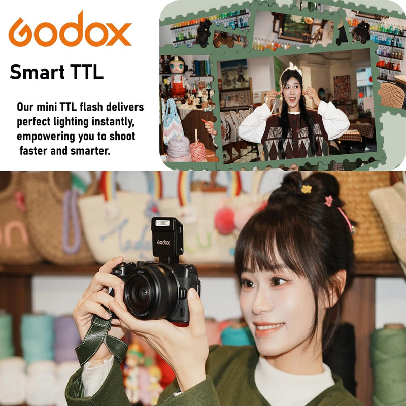 Godox iT22F TTL Mini Flash for Fujifilm Cameras, Compact On-Camera Speedlite IT22F for Fuji