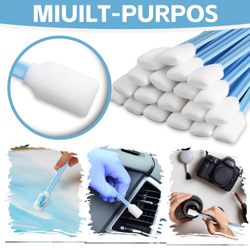 Multi-Purpose Foam Tip Cleaning Swabs - LUCHOI Detailing Lab Swab Stick for Inkjet Printer, Camera, Optics Lens, Arts and Crafts, Automotive Detailing (500PCS) 500