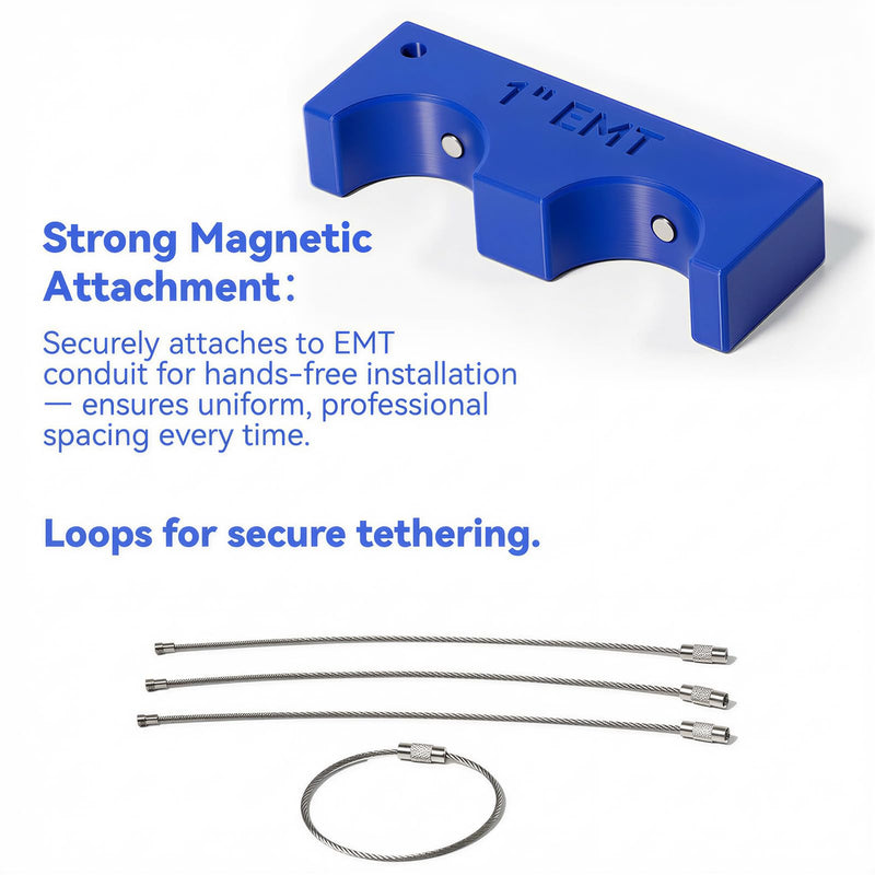 Magnetic Conduit Spacer Tool, 4 Sizes 1", 3/4", 1" - 3/4", 1 1/4" Electrician Tools