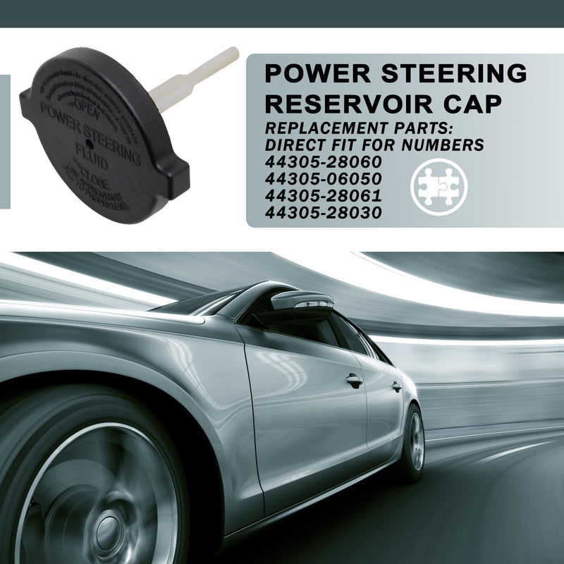 Power Steering Reservoir Cap 44305-06050 Compatible with Toyota 4Runner, Camry, Avalon, Corolla, FJ Cruiser, Highlander, Matrix and Le-xus ES300, ES330, ES350, GX460, GX470, RX330, RX350
