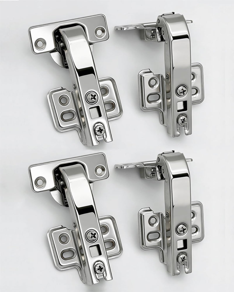 4 Pcs Lazy Susan Hardware 90 Degree Kitchen Hinges Concealed Hydraulic Cabinet Door Hinge DTC 90 Degree Hinges Full Coverage Adjustable Installation Door Hinge