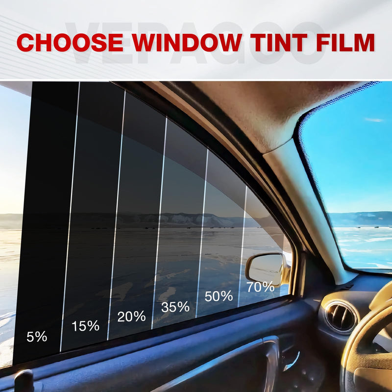 Vepagoo Nano Ceramic Car Window Tint Film 35% VLT- 20" in 20'Ft Privacy Window Tint, Blocks UV/IR Rays, Heat & Glare - Scratch Resistance Car Window Film 20in 20ft