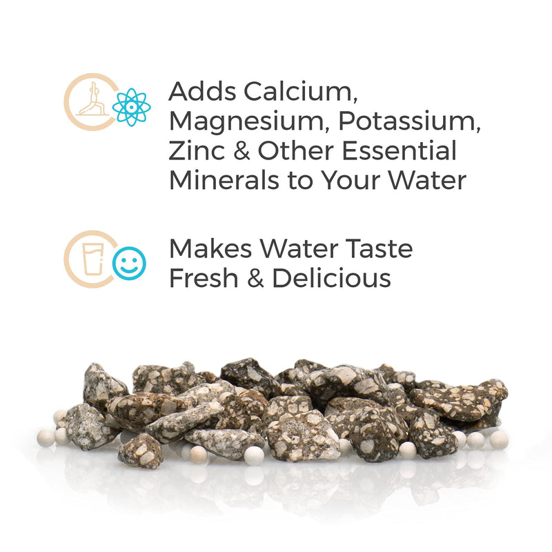 Santevia Mineral Stones Replacement | Adds Healthy Minerals & Alkalinity | Improves Water Taste | Lasts 2 Years