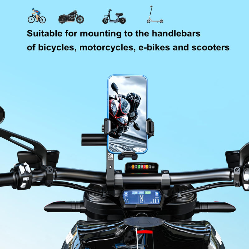 BRCOVAN Aluminum Alloy Handlebar Extender Extensions with 4'' Long Cross Bar, Fit Handlebars 0.875'' / 1'' / 1.125'' / 1.26'' in Diameter, for Bike Bicycle Motorcycle Scooter ATV
