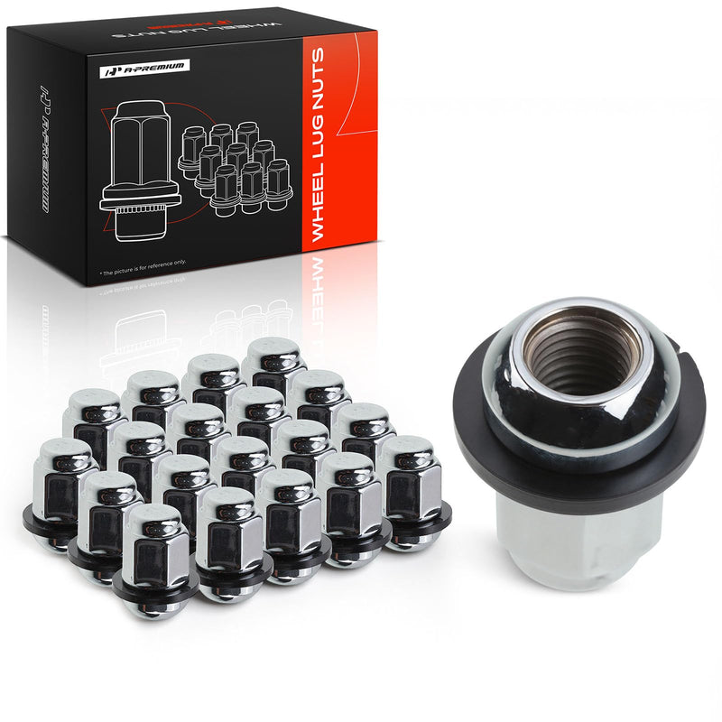 A-Premium 20Pcs M12-1.50 Wheel Lug Nuts Compatible with Honda CR-V, HR-V, Civic, Accord, Crosstour, CRX, Element, Fit, Insight, Odyssey, Pilot, Prelude & Acura CL, CSX, EL, ILX, Integra & Isuzu Oasis