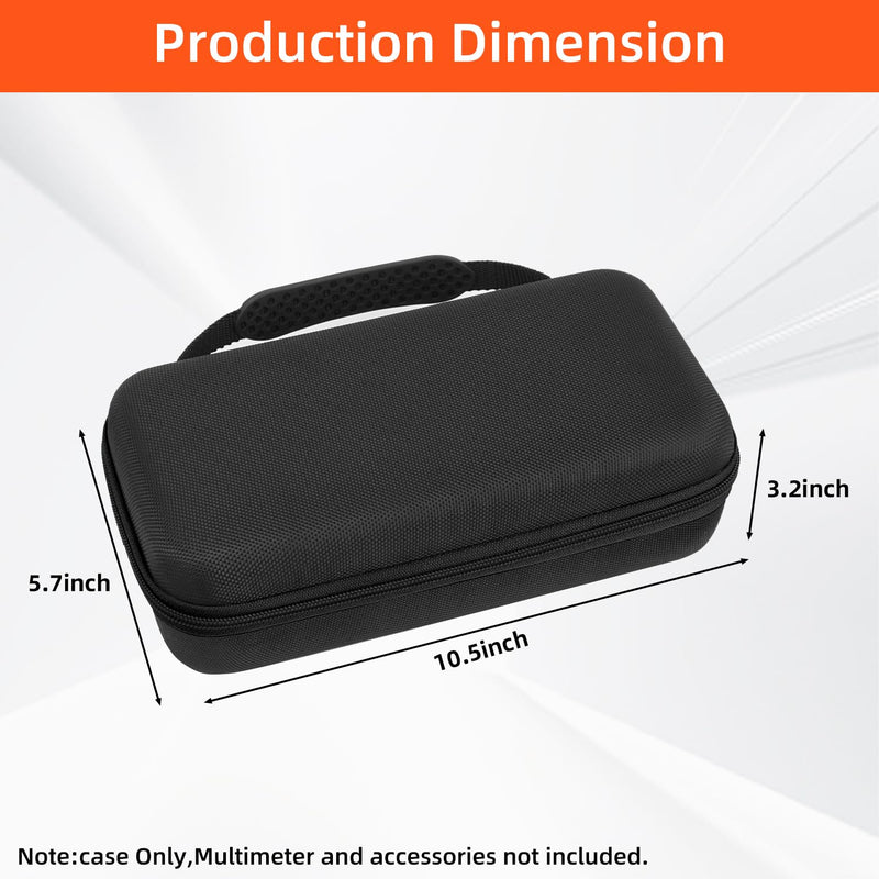Carrying Case for Fluke1587 FC/ 87-V/ 87V Max/ 88V/ 15B+/ 17B+/ 1503/1507/1508/1577/3000 FC Multimeter Testers and Accessories, Multimeter Storage Bag Organizer Box (Case Only) Black
