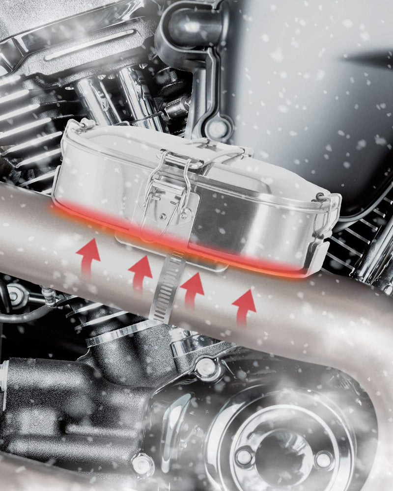 Muffpot Snowmobile Exhaust Pipe Food Warmer Stainless Steel Artic Cat Yamaha