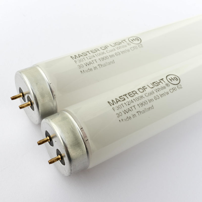 F30T12/CW 36" 30W Fluorescent Tube 4100K Cool White T12 | Replaces F30T12/CW/RS/ALTO, F30T12/SPEC41/RS, F30T12/SP41/RS. 36" 30W 4100K Cool White T12 tube for offices & commercial.
