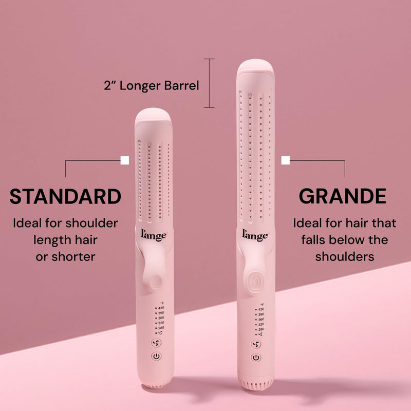  [AUSTRALIA] - L'ANGE HAIR Le Duo 360° Airflow Styler - 2-in-1 Curling Wand & Titanium Flat Iron Hair Straightener - Professional Hair Styler - Hair Curler with Cooling Air Vents - Adjustable Temp.