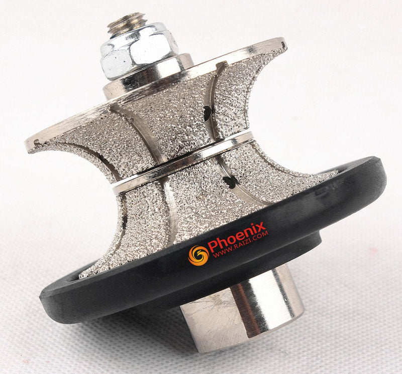 Raizi V30 30mm Full Bullnose Diamond Hand Profiler/Router Bits with 5/8-11 Thread for Granite Countertop V30(1-1/8")