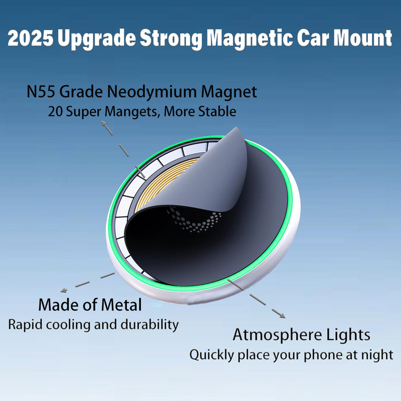 Car Phone Mount for 2022-2025 Land Rover Defender 11.4" Screen Accessories | MagSafe 15W Fast Wireless Charger Cell Phone Holder, 360° Rotatable 3D Fit Navigation Clip-On Cradle,will Not Block Air Vents Magsafe+ Wireless Charger