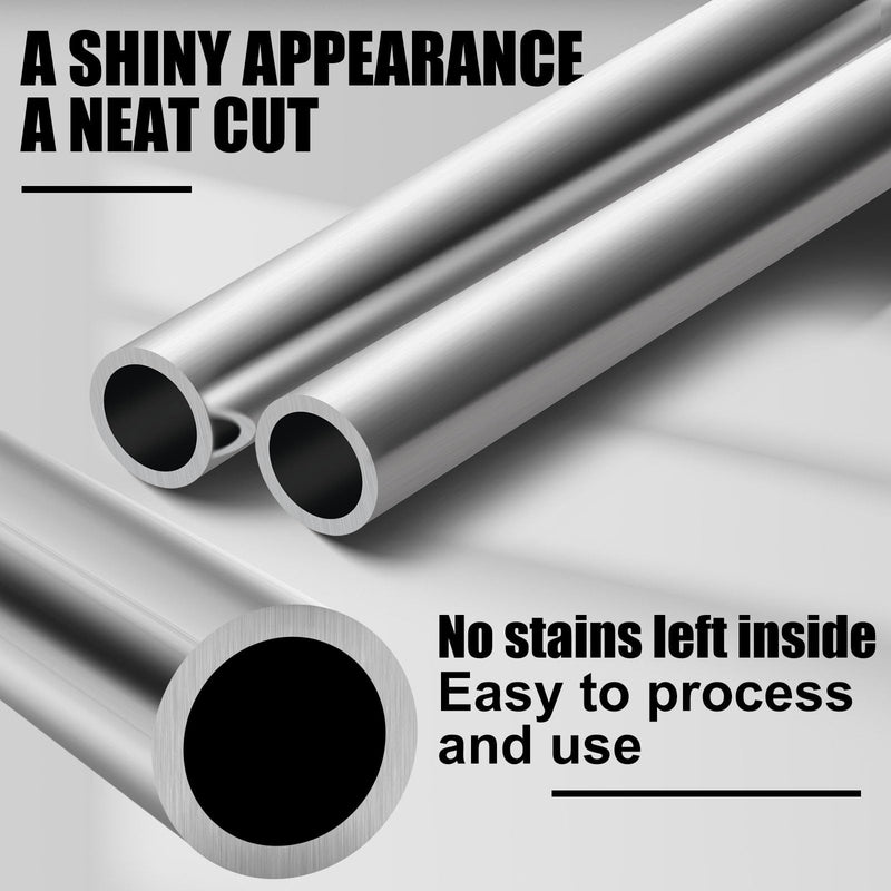 Gisafai 2 Pcs Aluminum Round Tubing 1" Od 0.12" Wall x 24" Length Straight Industrial Metal Aluminum Tube for Furnishing, DIY Projects, Machinery 24 Inch