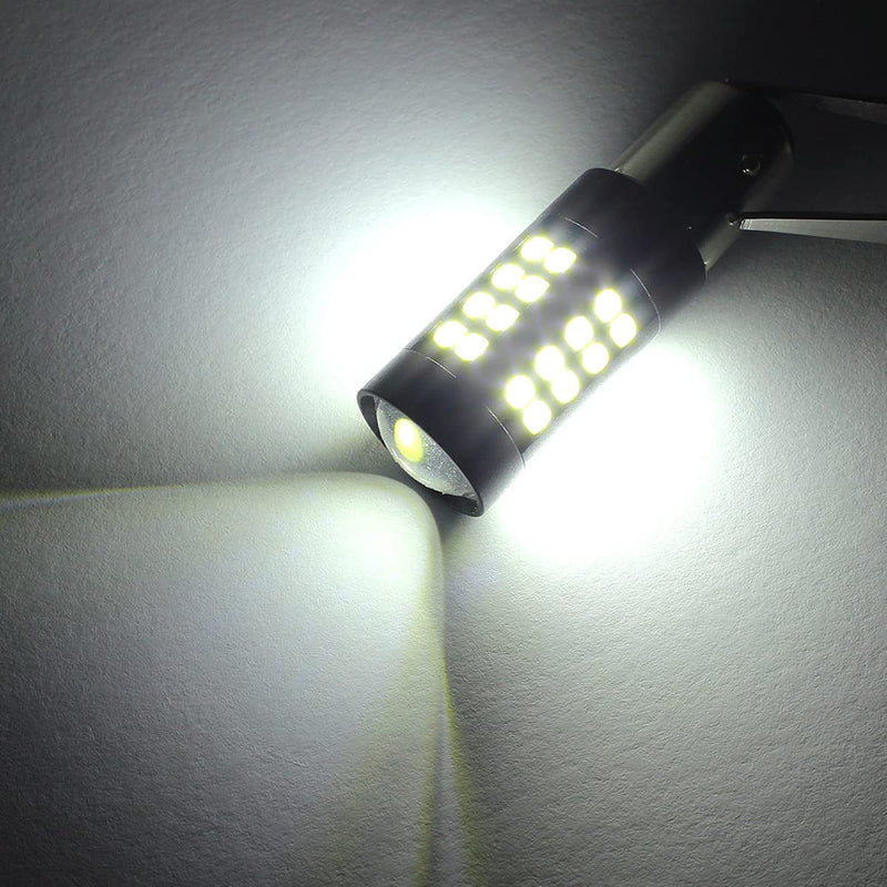 SOCAL-LED LIGHTING 2X 7440 Strobe Reverse Light LED Bulbs, 6000K Xenon White Super Bright Flashing Back up high Mount 3rd Brake Lights - 7443 (T20) 7443 (T20)
