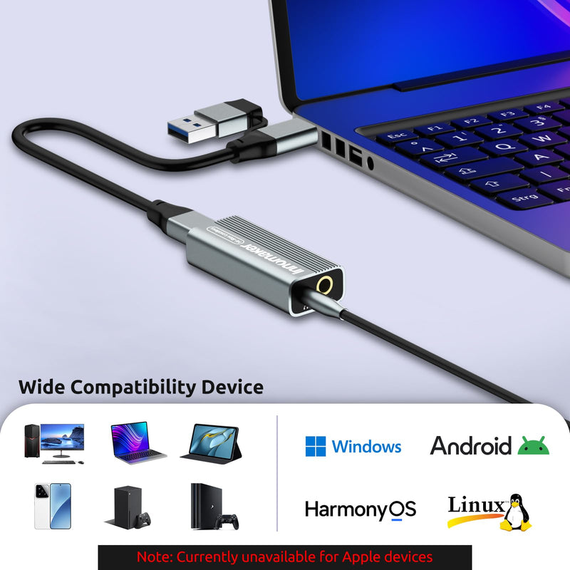 Portable USB HiFi Sound Card/Headphone Amplifier/Desktop USB HIFI Amps with 4.4mm and 3.5mm Dual Outputs Supports PCM 384kHz/DSD256 High Resolution Lossless for Android/Linux/Windows Devices