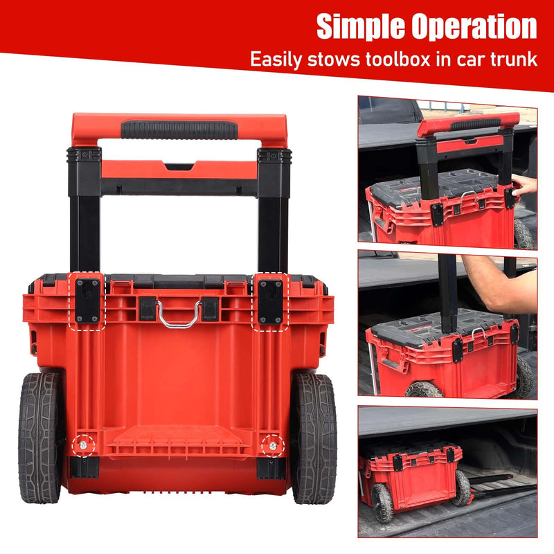 Aluminum Handle Quick Release Pins Kit for Milwaukee Packout Rolling Toolbox, Handle Removal Accessories for Packout Mods Upgrade
