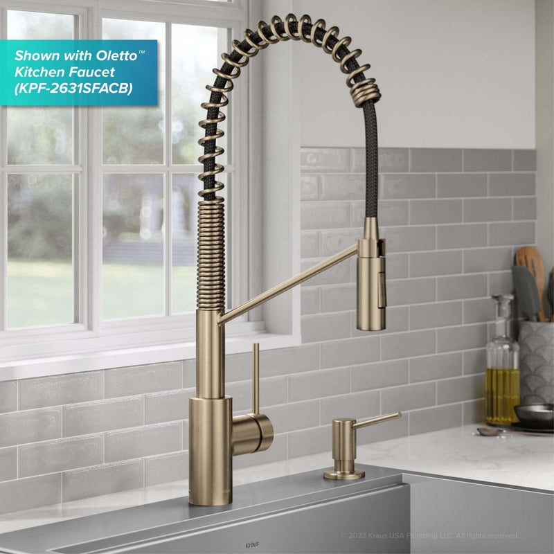KRAUS Kitchen Soap and Lotion Dispenser in Spot-Free Antique Champagne Bronze, KSD-43SFACB Spot Free Antique Champagne Bronze