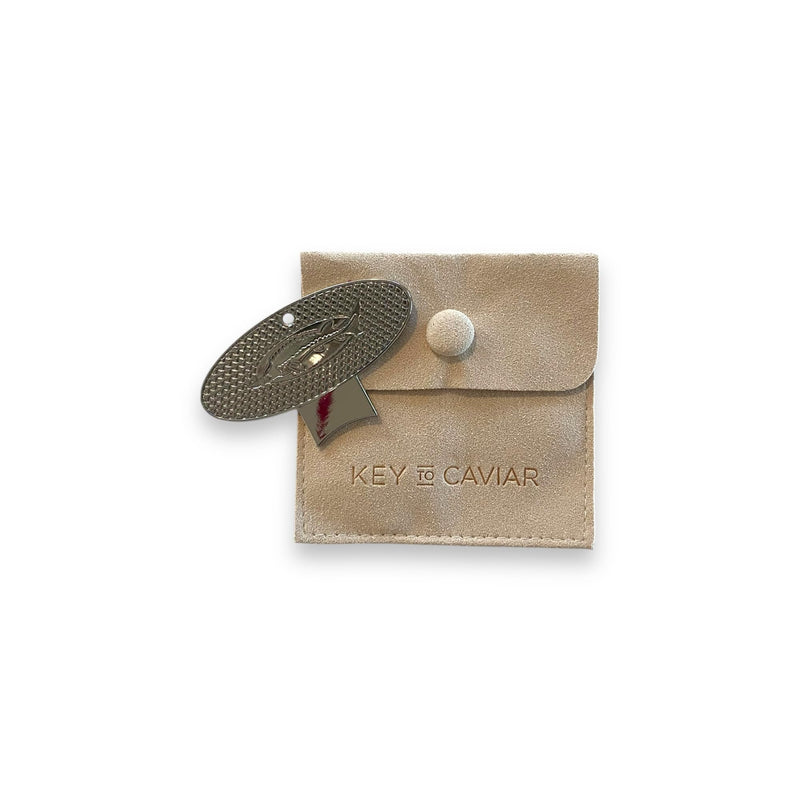 Caviar Key Tin Opener - Caviar Accessory (Oval Silver, 2 x 1)