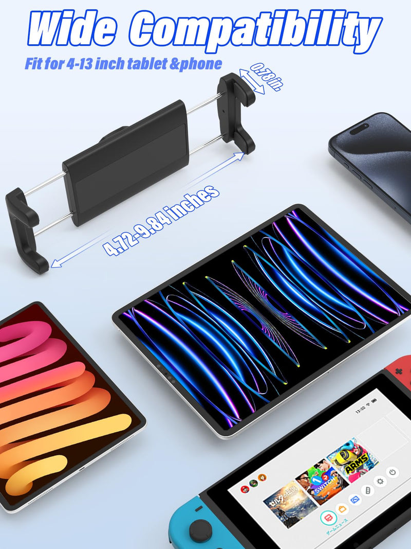 Metal CD Slot Tablet Mount for Car, Fit for 4-13" iPad & Phone | Metal Arm, Adjustable 360° Rotating, Sturdy CD Slot Mount, Fit for iPad Pro Air Mini, iPhone, Galaxy Z Fold, Galaxy S26/25/24