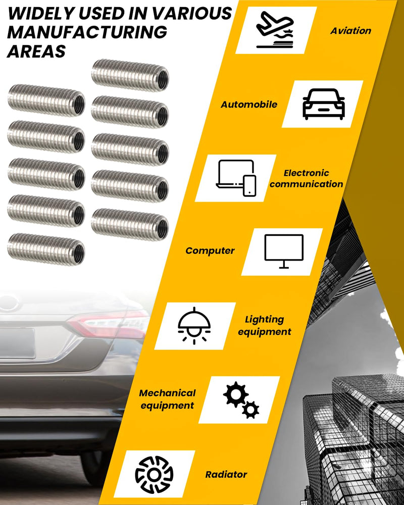 Upgrade 10PCS Head Bolt Thread Inserts Kit M11 X 1.5 for Toyota Camry 2002-2013, Solara 2002 2003 2004 2005, RAV4 2004 2005, Highlander 2001-2013 2AZFE Stainless Steel