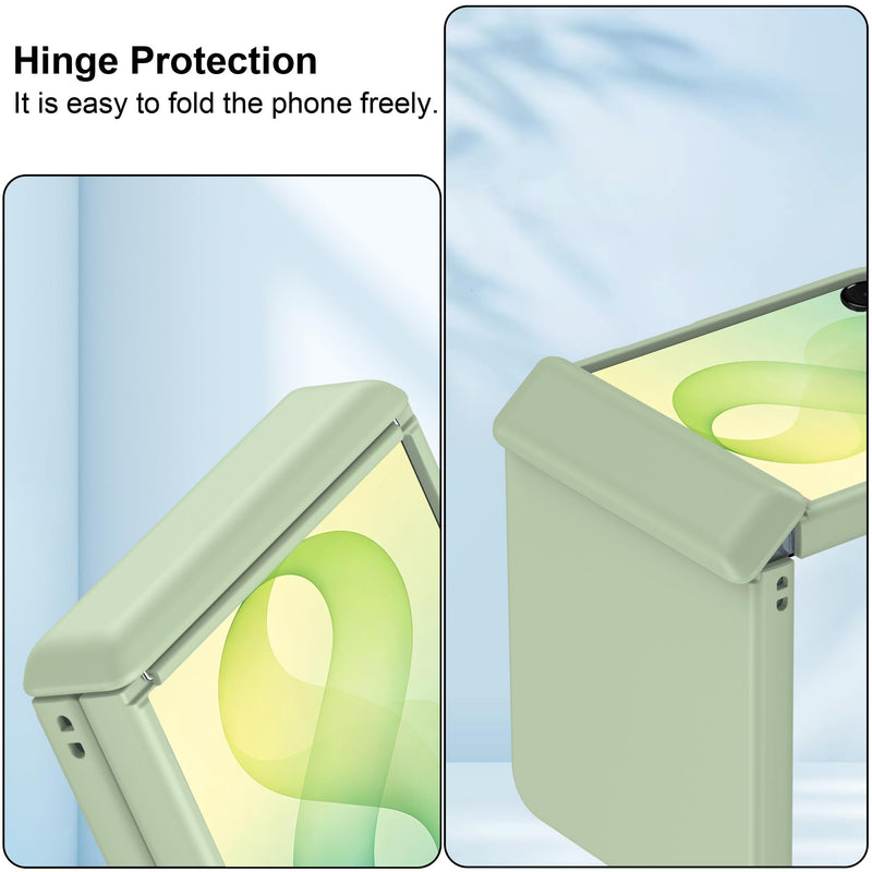 Designed for Samsung Galaxy Z Flip 8 Case Magnetic Hinge Protection Green | [Compatible with MagSafe] with Screen Protector Hard PC Protective Cover for Women,Men