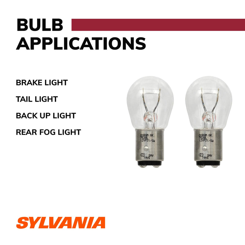 SYLVANIA - 7528 Long Life Miniature - Bulb, Ideal for Daytime Running Lights (DRL) and Back-Up/Reverse Lights (Contains 2 Bulbs)