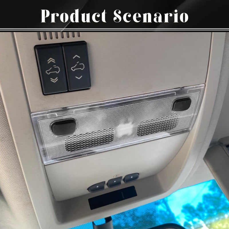 Clear Lens Interior Overhead Console Dome Light - Ceiling Cab Dome Lights Cover, Reading lamp Compatible with 07-13 Cadilac Escalade Avalanche Chevy Silverado GMC Sierra Yukon 15911049