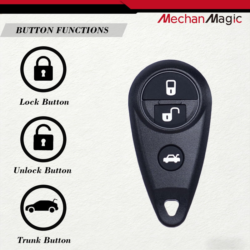 Key Fob Replacement Fits for 2005-2007 Subaru Legacy Outback / 2009 Forester / 2007-2009 Impreza WRX STI / 2006-2008 B9 Tribeca (NHVWB1U711) Keyless Entry Remote Control (Set of 2)
