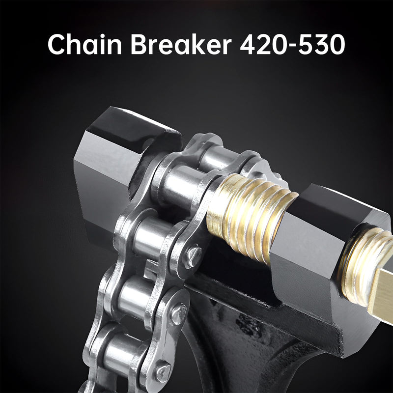 Windance Universal Roller Chain Breaker with 5Pcs #50 Master Link High Carbon Steel 420 428 520 525 528 530 Chain Pin Removal Repair Tool Motorcycle ATV Dirt Bike Scooter Bicycle Tractor