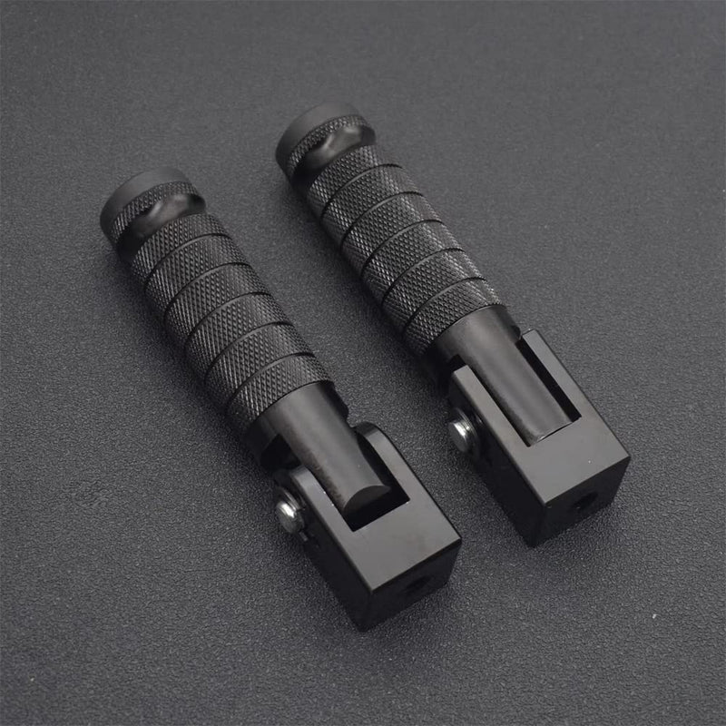 Universal Motorcycle Bicycle Folding Foot Pegs 90 Degree Foldable Electric Motorbike Ebike For Super73 S2/ZX/RX/R/S Passenger Footrests Rearsets Rear Set Footpegs foot Rest Pedals M8 Install Bolts Black-Foldable