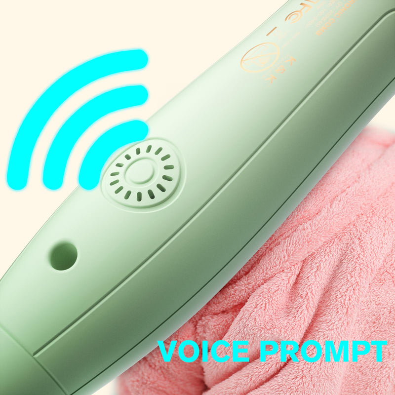 K&K Thermal Brush, 45 mm Heated Round Brush, Professional Heated Curling Ceramic Tourmaline Ionic Curling Iron, Hot Styling Volumizing Comb, Dual Voltage Green