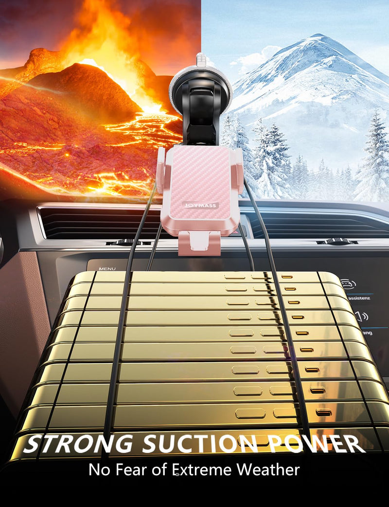 Wireless Car Charger, Phone Holders for Your Car, 15W Auto Clamping Phone Mount Car Accessories for iPhone 16 15 14 13 12 Mini Pro Max 11, Samsung Galaxy S24 Ultra S23 S22+ Note 20, etc-Pink PINK