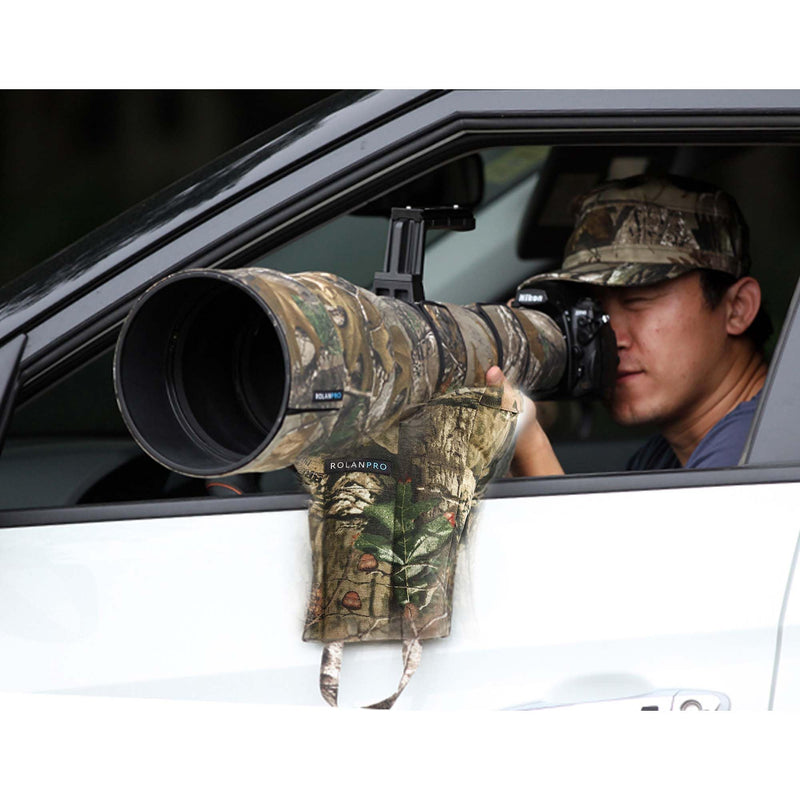 Rolanpro Universal Car Photography Bean Bag Lens Window Pillow For Telephoto Lens #1 Brown Jungle Empty Bag