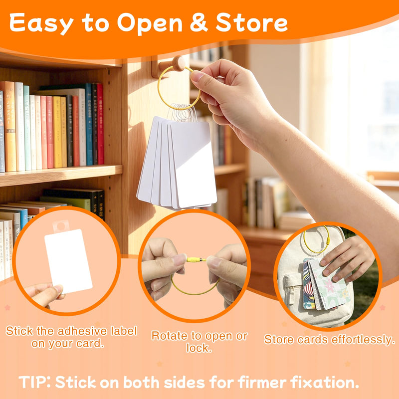 Teyomi Storage Case Compatible with Yoto Mini Player with 5 Blank Cards | Card Holder for Yoto Cards, 20PCS Self Adhesive Tabs with 2 Loops, Drop-proof, Water-proof, Perfect for outdoor trips, Orange